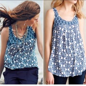 Anthropologie Weston Olvera Sleeveless Top L